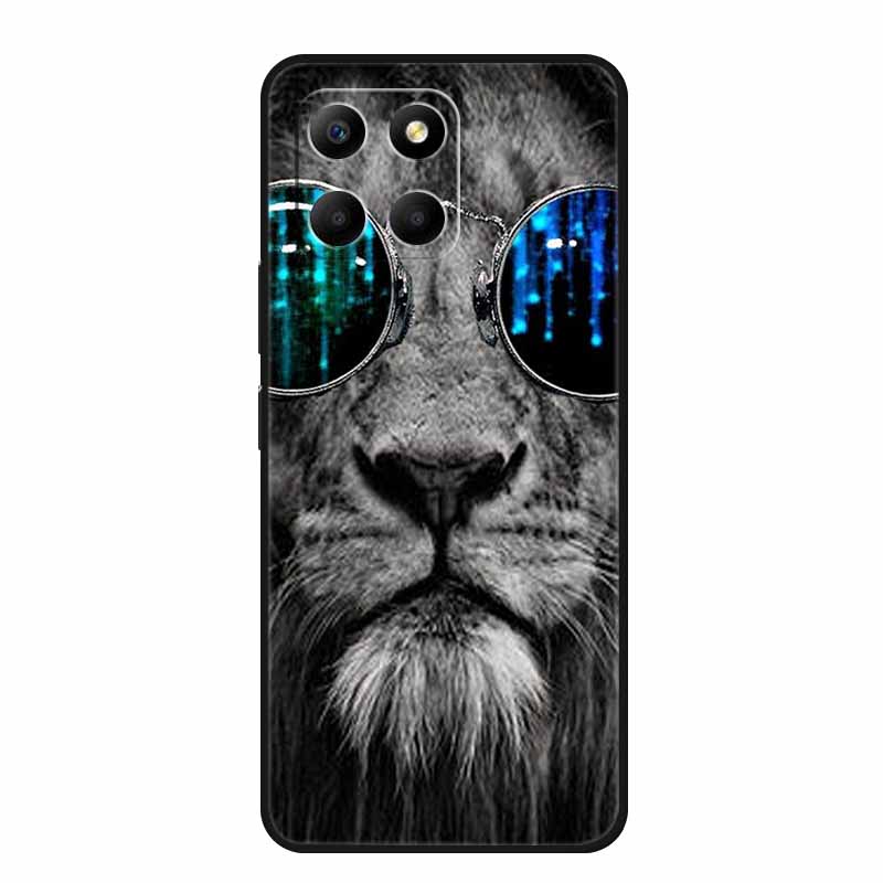 Soft Silicone Covers For Honor X8 5G Case x8 X8A 4G Wolf Lion TPU Back Covers For Huawei Honor X8 Phone Cases HonorX8A Coque Bag