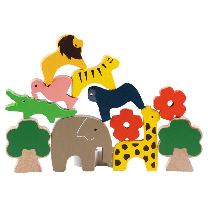 Animal Seesaw Balance Beam - Educational Stacking Blocks for Ages 3-6