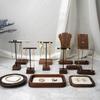 Jewelry Display T-Shape Bar Earrings Show Stand Shelf Wood Rings Holder Rack Jewelry Organizer for Home Decoration
