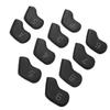 10PCS Golf Head Protective Covers Waterproof PU Material Golf Putter Headcover Guard Set for Outdoor Use Black