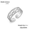 Teamer Fashion Geometric Crown Ring for Women Girls Stainless Steel Double Layer Open Ring Elegant Daily Office Party Jewlery