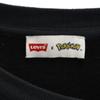 Levi's Pokémon Collaboration Pikachu Long Sleeve Sweat Trainer S Black Men's Used