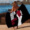 Green Day Music Rock Band Bath Towel Microfiber Soft Water Absorbing Breathable For Girl Kids Decorative Cartoon Beach Towel