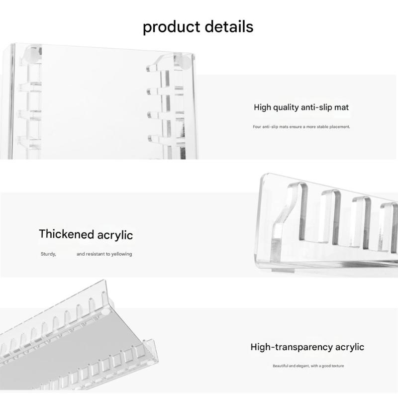 Clear Acrylic Display Stand For Console Disks Game Case Holds 12 Titles Space Saving Design