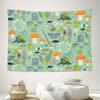 Botanical Tapestry Forest Wall Hanging Nature Decor Bedroom Living Room Aesthetic Wall Art Home Decor Greenery Backdrop