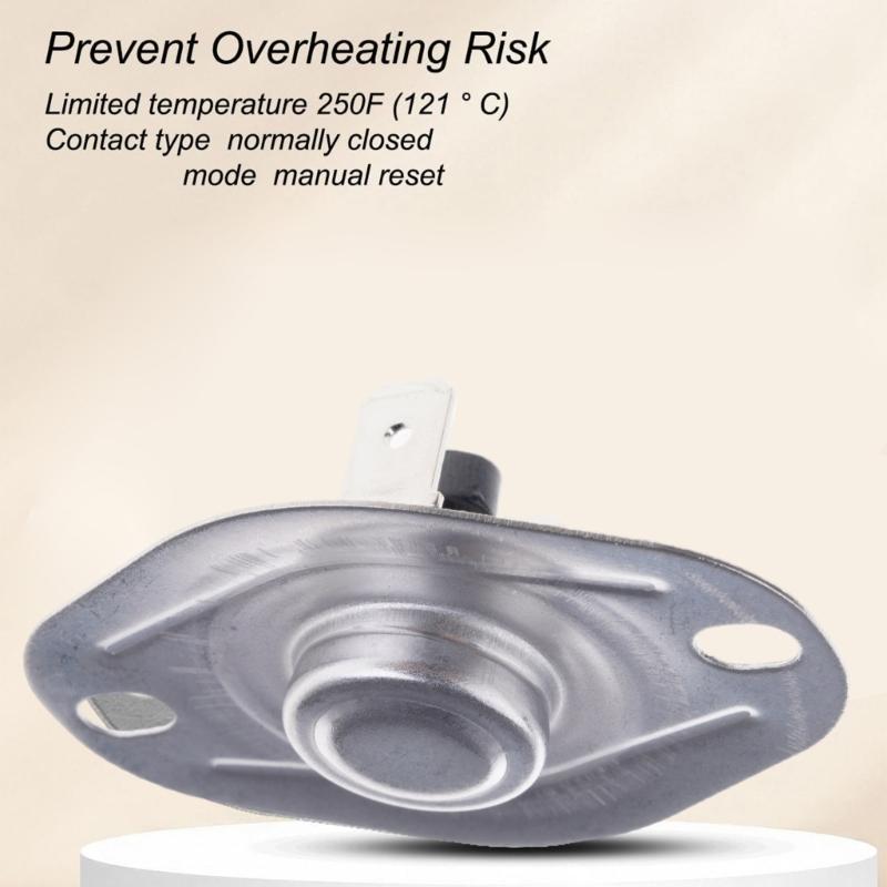 250F Manual Reset Furnace Temperature Limit Switches P323664 Furnace Vent Safety Switches For Overheat Prevention Enduring