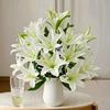 Fashion 18 Heads Artificial Lilis DIY Flower Realistic Simulation Flowers Plastic Multicolor Artificial Flowers Home Decoration