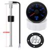 Waterproof IP67 Fuel Level Meter 240-33ohm Oil Tank Meter+100mm-550mm Fuel Float Sensor with 7 Color Backlight for Car Yacht