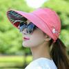 Sun Hat Summer Shade Fashion Women Ladies Summer Vacation Wide Brim Foldable Anti-UV Beach Visor Caps Empty Top Hats Korea Style