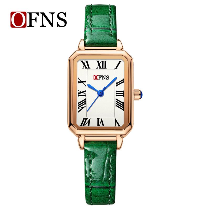 OFNS Women s Retro Roman Numeral Quartz Watch - Square Waterproof Wristwatch for Female Students