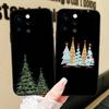 Merry Christmas Tree Phone Case For IPhone 17 Air 16 15 14 13 Pro Max 11 12 Black Silicone Cover