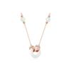Auspicious Jade Koi Collarbone Necklace - Light Luxury Chinese Style Safety Buckle