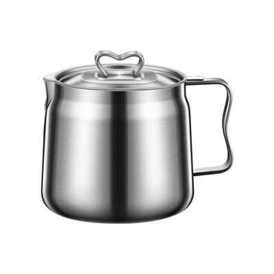 1.5L Paslanmaz Çelik Yağ Süzgeç Pot Konteyner-Sürahi Saklama Kutusu Filtre Ile Pişirme Yağı Tencere Mutfak Ev Aracı