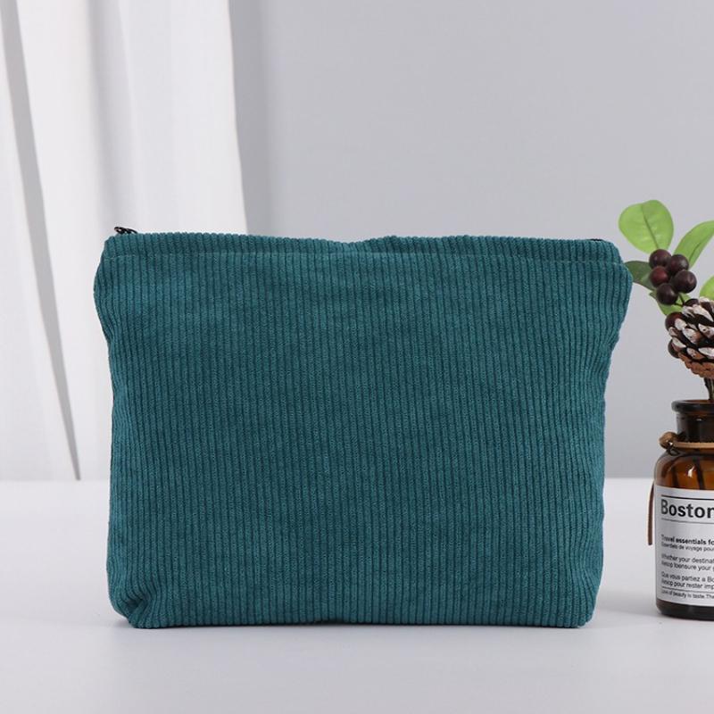 

Женский органайзер для макияжа большой вместимости на молнии, клатч для хранения, вельветовая дорожная косметичка, портативная сумка для хранения макияжа, кошельки