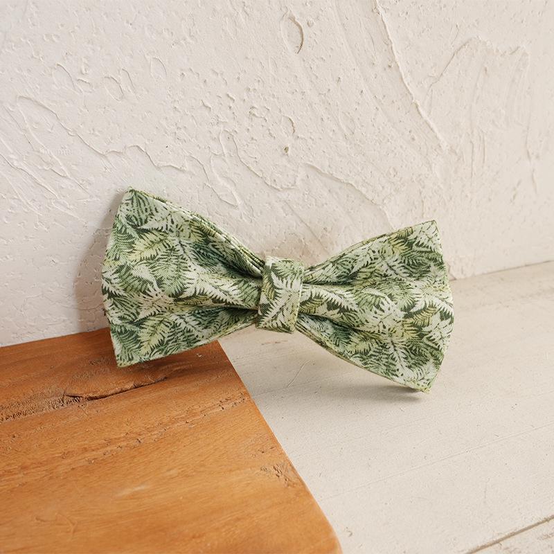 MUTTCO Rainforest Adventure Pet Collar with Bow Tie - Teddy Creative Ornament UBT-162 S (10x6 CM)