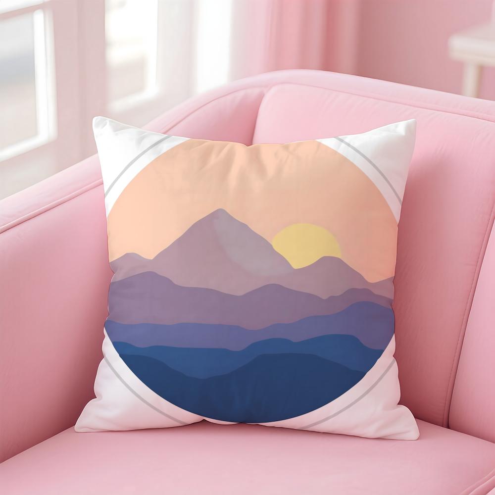 C-Classic S-Sunrise C-CartoonS Cushion Cover Comfortable Reversible Pillow Cover Ideal for Car Sofa Bedroom & Beyond