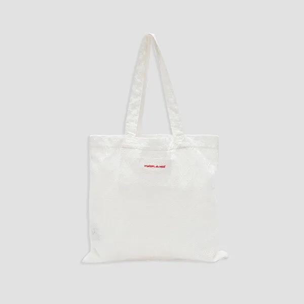 MAISON DE ROLA EMBROIDERY BAG WHITE