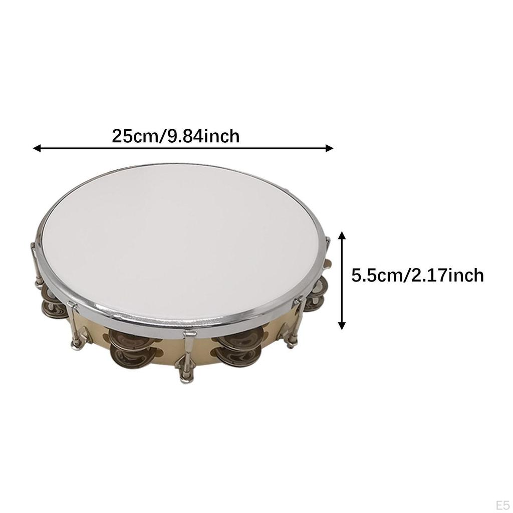 Tambourine Hand Drum, Percussion Instrument Gift, Musical Educational Toy for Dance Photo