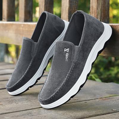 Shoes Men's Spring New One-pedal Old Beijing Cloth Shoes Men's Breathable and Non-smelly Feet Casual Shoes Middle-aged and Elderly Men's Shoes