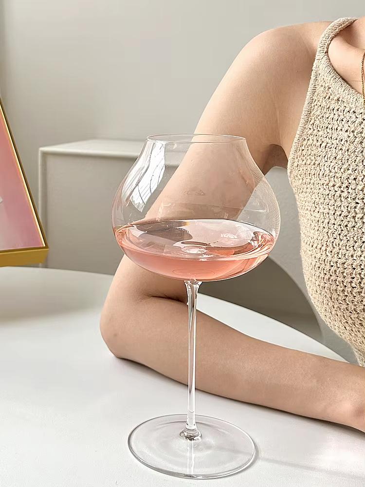 680ml Large Capacity Red Wine Cup Ultra-thin Sensory Crystal Glass Cup The Same Burgundy Glass Cup Thin Glass Goblet Glass