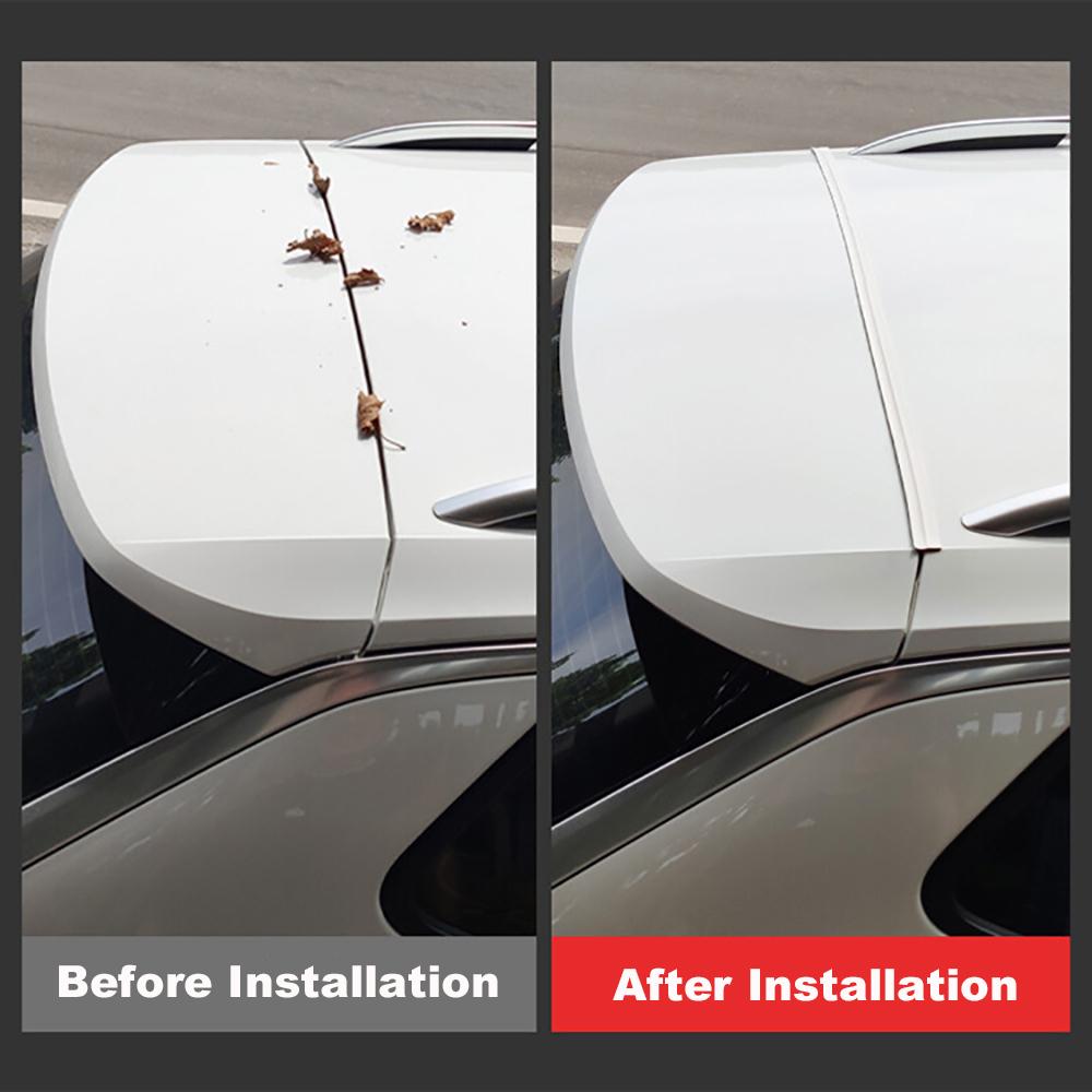 Universal Car Auto Trunk Lid Gap Seal Strip Accessori Waterproof Rubber Hood Gap Filler Auto Engine Black Cover Seal Strip