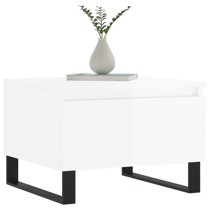 VidaXL Coffee Tables 2 Pcs Glossy White 50x46x35cm Engineered Wood 830881