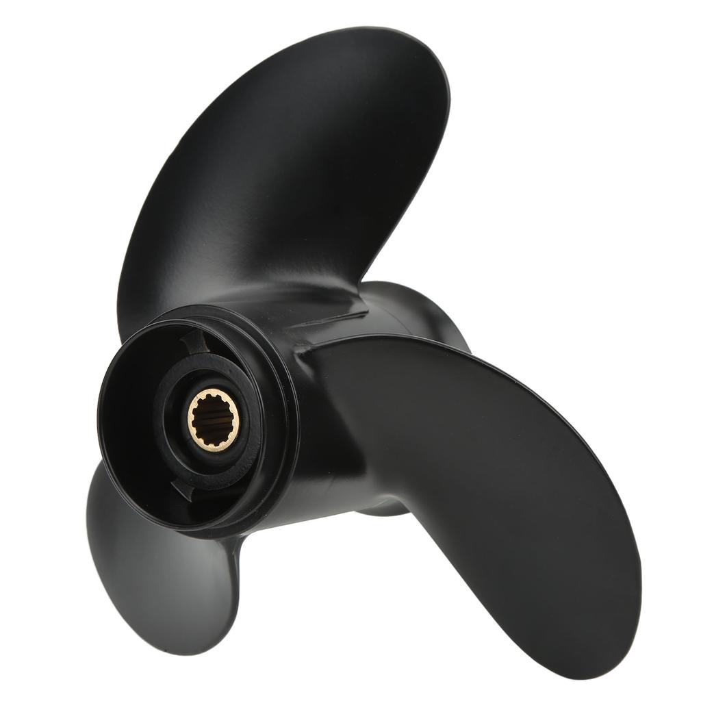 Boat Motor 3 Blades Propeller 10 Splines Teeth Aluminum Alloy 6E5‑45947‑00‑EL for 8‑9.8HP 2 4 Stroke Outboard Engines