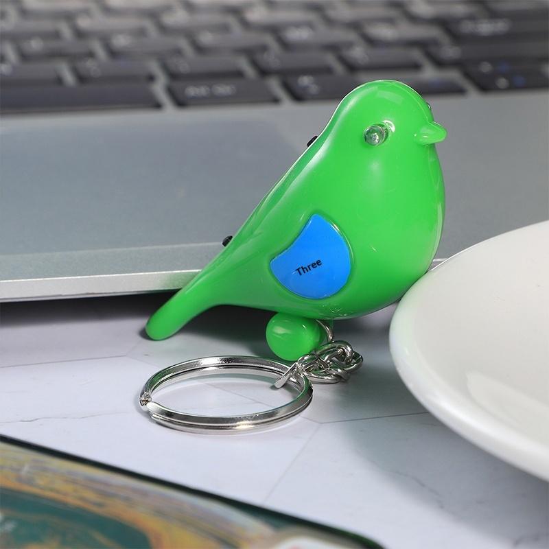 Whistle Key Finder Bird Shape Keychain Beeping Alarm Remote LED Locator for Finding Keys Bags and Wallets in Office or Travel