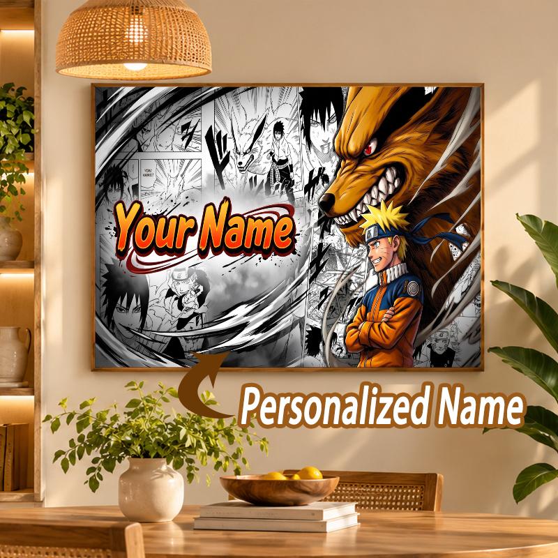 Naruto Uzumaki Custom Name Diamond Painting Personalized 5D Full Drill DIY Diamond Art Home Decor
