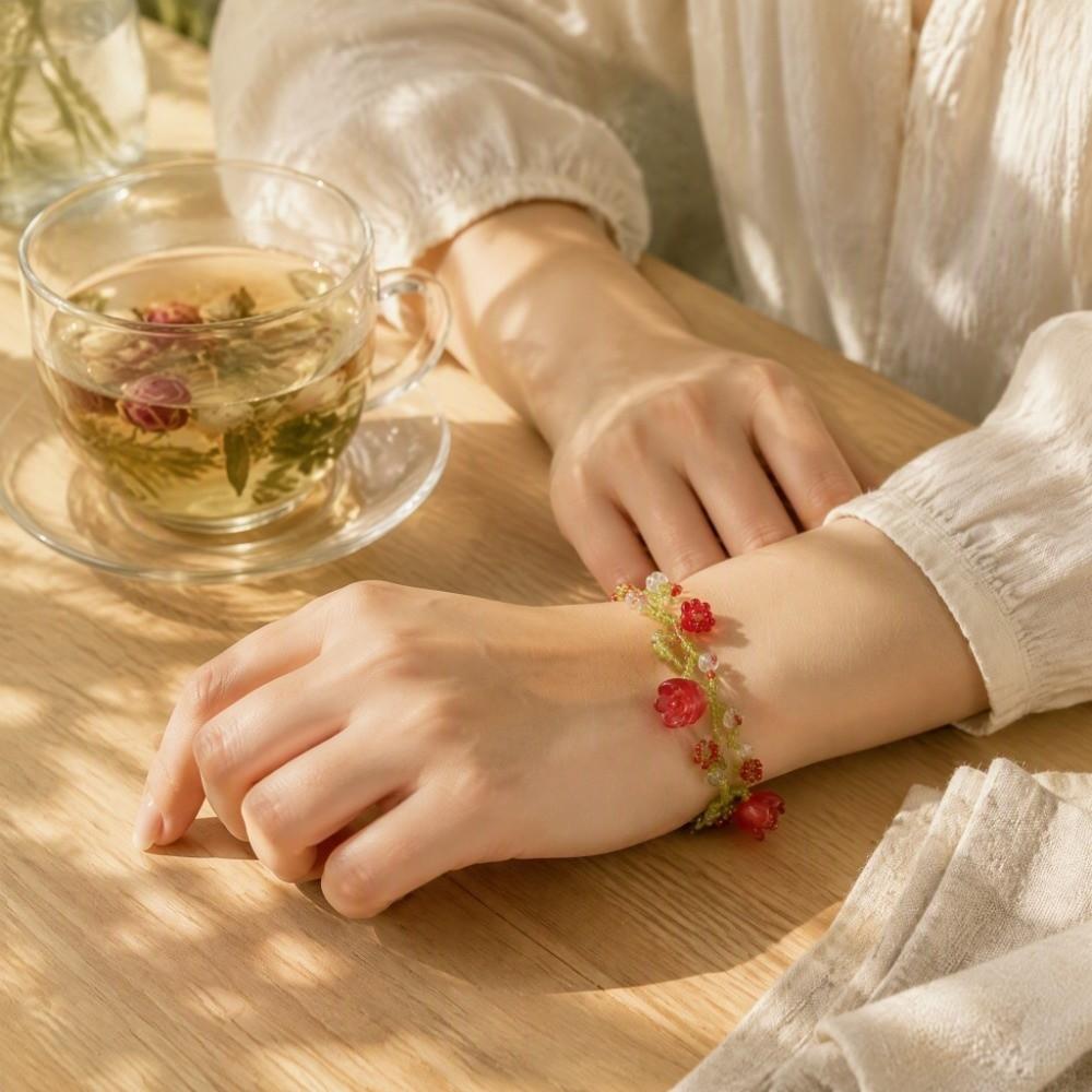 Dainty Beaded Bracelet Beaded Handmade Wrist Jewelry Wrist Hand Accessory For Women