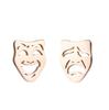 Halloween Cherry Studs, Mushroom Earrings & Hollow Bear Paw Heart Ear Cuff - Stainless Steel Jewelry