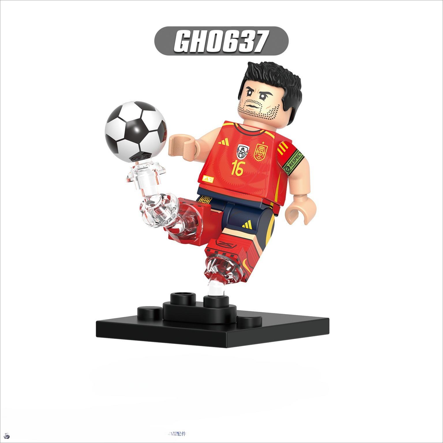 Der berühmte Fußballspieler Star Nummer 10 16 9 4 7 8 Modellbausteine MOC Steine Set Geschenke Spielzeug G0182 red