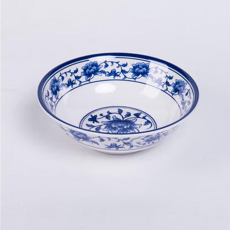 Blue & White Melamine Noodle Soup Bowl