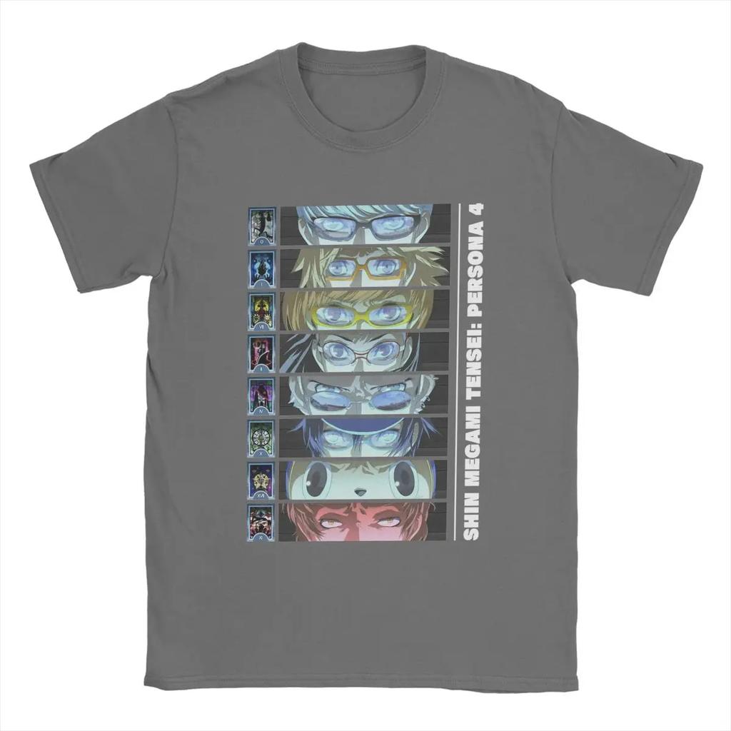 Men Persona 4 T Shirt Investigation Team Cut-ins Arcanas Shinjiro Aragaki Version 100% Cotton Short Sleeve O Neck Tees T-Shirt