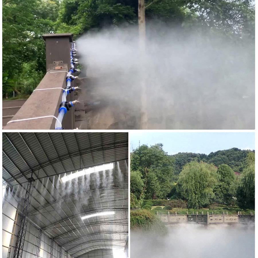 Low-Pressure Quick-Connect Mist Nozzle for Humidification, Dust Control, Seedling Watering, Aquaculture Cooling, and Automated Watering