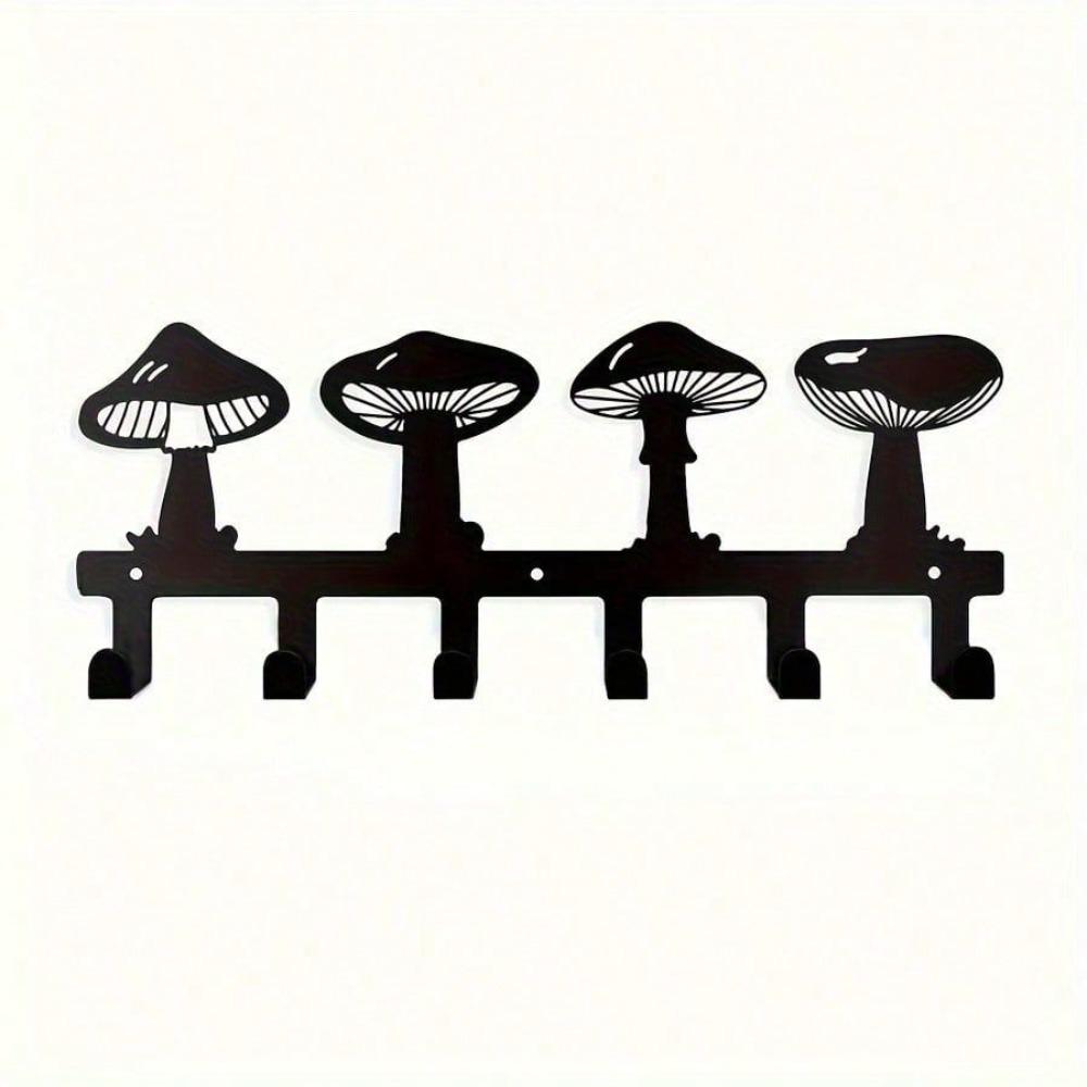 Mushroom Shaped Wall Hook for Bags and Keys Modern Home Decor Metal Artwork Rustic Room Decor