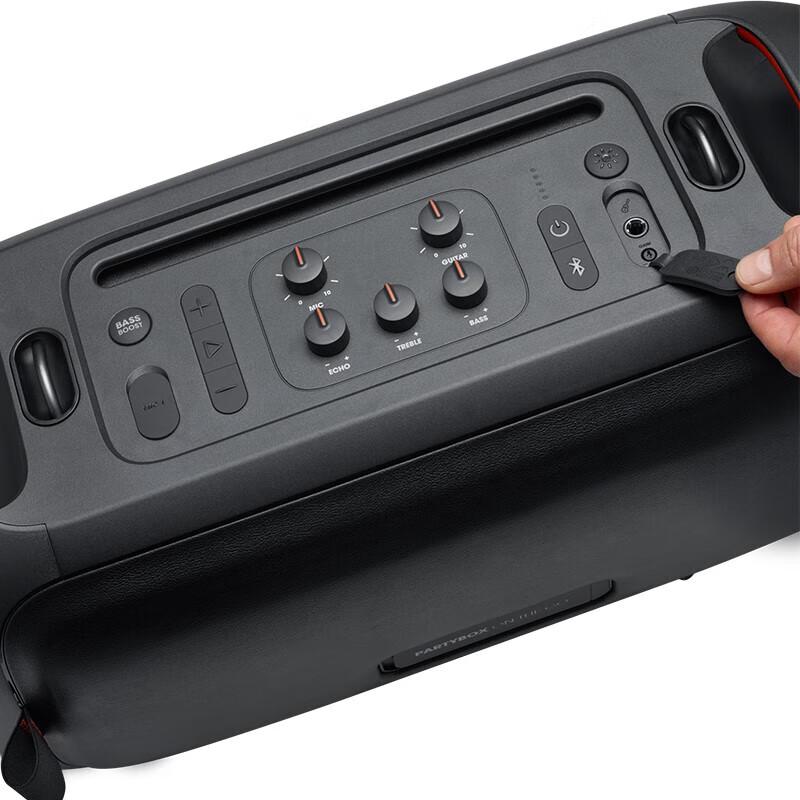 JBL PartyBox On-The-Go Portable Bluetooth Speaker with Wireless Mic