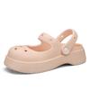 Season Casual Mary Jane Women's Sandals Heighten Fashion Step On Shit Feeling Hole Shoes Hollow Bag Head Thick Heel Cool Slippers