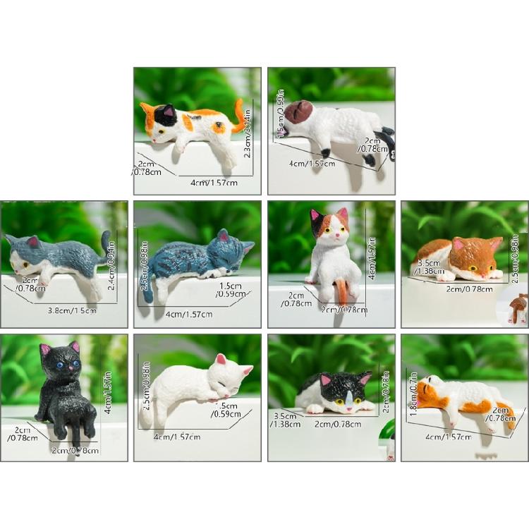 Cats Figurine Computer Monitor Decors Creative Car Accessories,Mascots Crafts Animal Collectible Figurine Home Decors