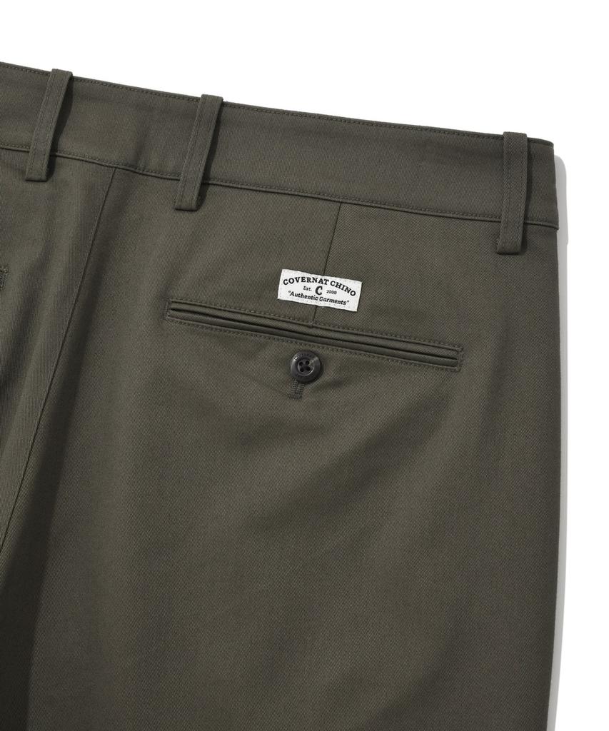 COVERNAT Semi-Wide Chino Pants Khaki