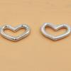 Silver Heart Buckle Necklace Enhancer Shortener Love Heart Clasp DIY Bracelet Pendant Jewelry Connector