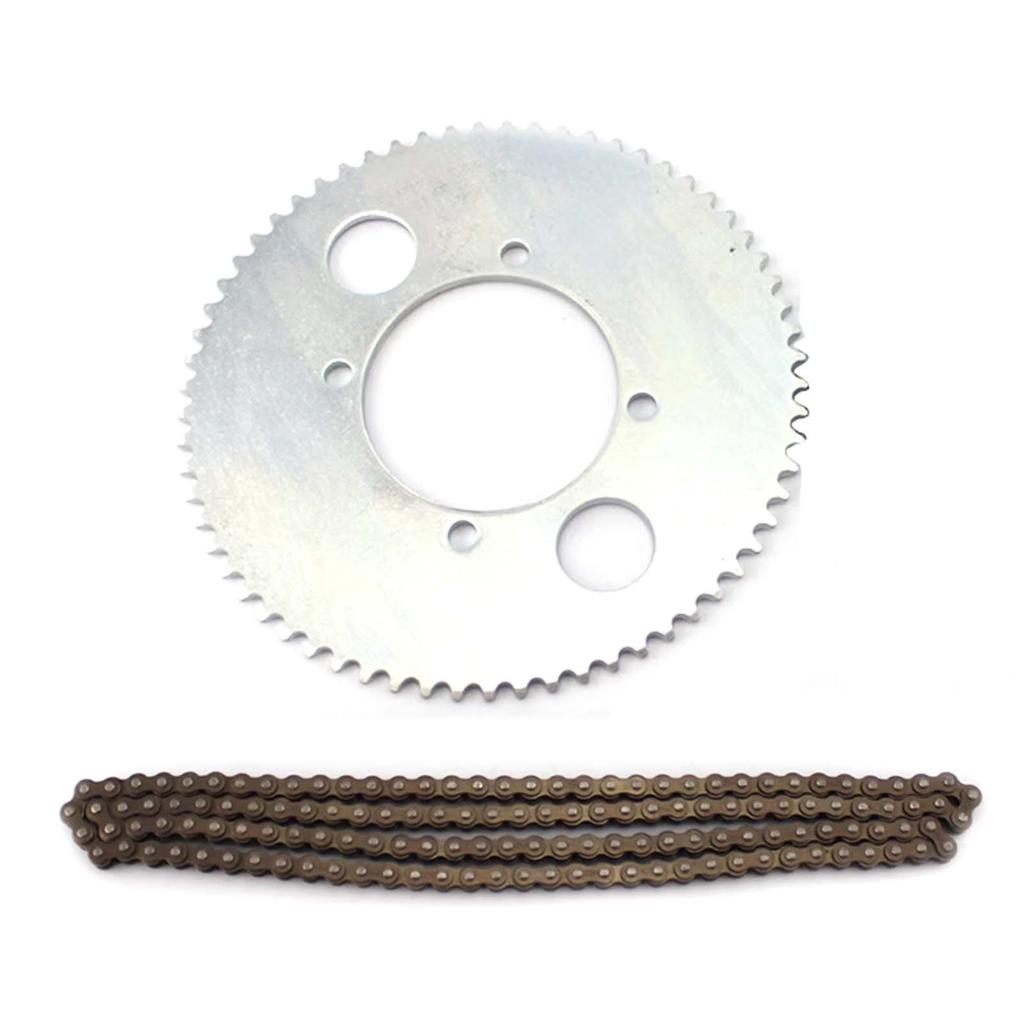 55/65 Teeth Four-Hole Chain Plate with 25H136 Chain, DIY Robot Tank Electric Model Toy Accessories Speed Reducer