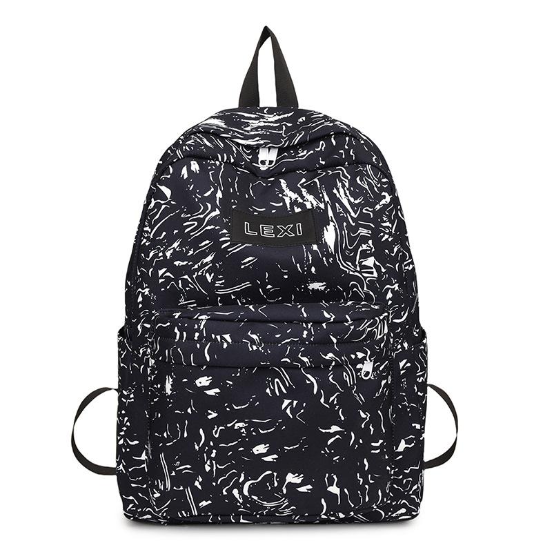 

School bag new trend school bag printing graffiti large capacity backpack unisex travel backpack чорний