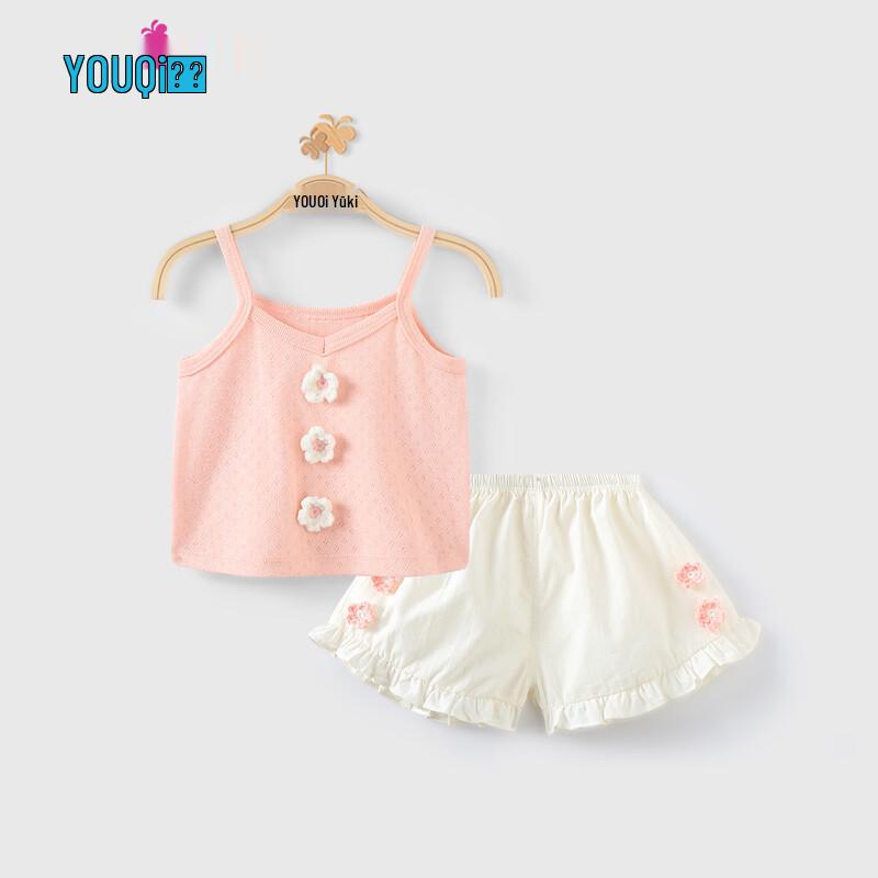 

Baby Girl Summer Thin Strap Shorts Set 80