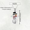 Shaped Cute Doll Christmas Necklace With Rhinestone Alloy Chain For Holiday Wear