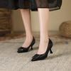 8-6 pointed thin heel high heels for women's new temperament light mouth high heel single shoes for women