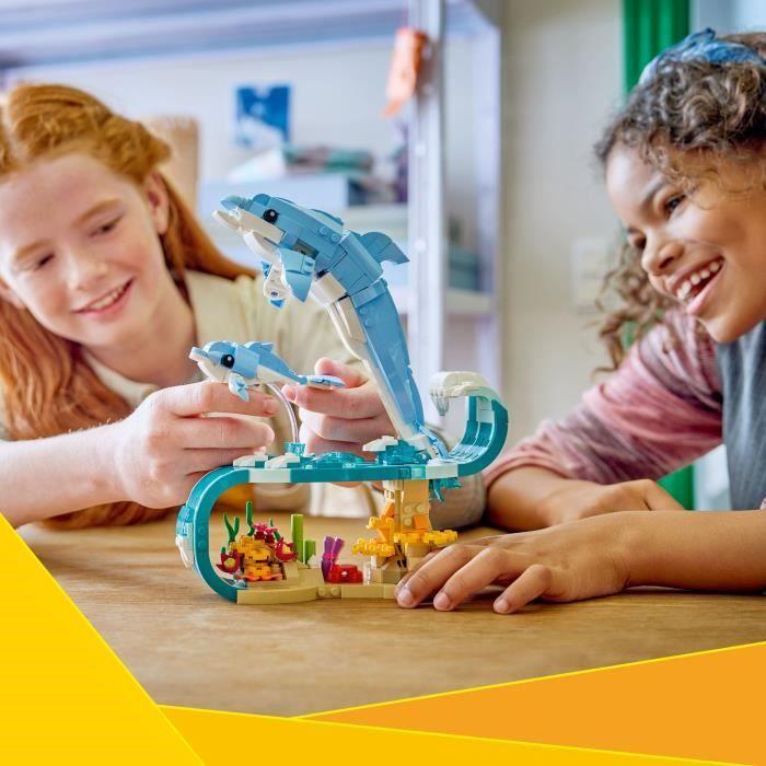 LEGO Creator 3-în-1 31385 Animale Marine : Delfinii Frumoși - Joc de Construcție 9 ani