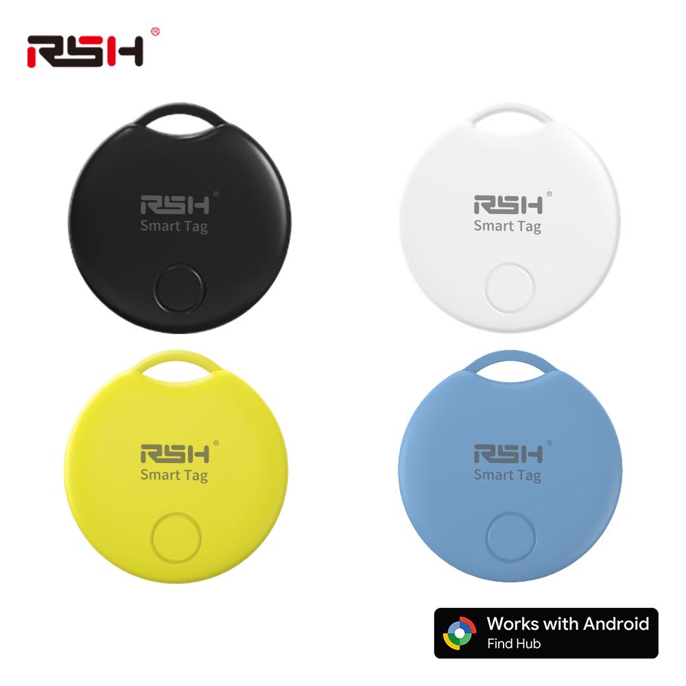 RSH 4PCS Android Tracker Work With Google's Find Hub App Navigation Locate Key Bag Finder for Samsung Xiaomi Pixel Smart Tag GMS