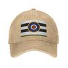 D-Day Stripes With RAF Roundel Denim Fabric Cap Casual Baseball Caps Adjustable Hat Summer Unisex Baseball Hats
