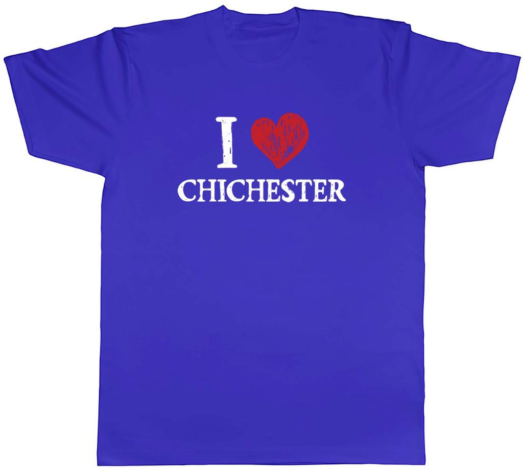 I Love Chichester Unisexs TShirt West Sussex Historic Love Heart Tee Gift